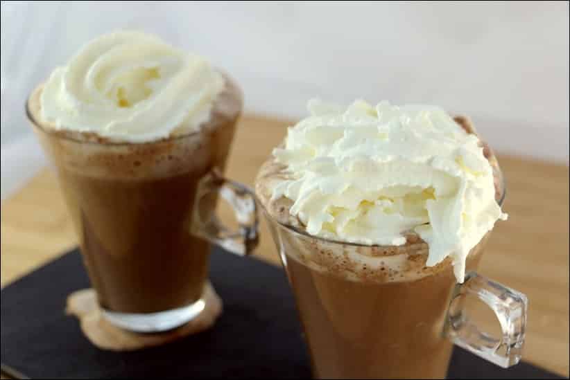 chocolat chaud vanille chantilly