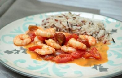 crevettes aux tomates et citron vert à la brésilienne
