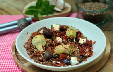 salade d'épeautre méditerranéenne au pesto