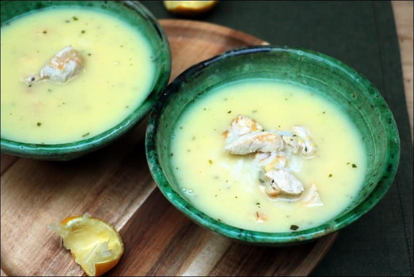 soupe poulet riz citron