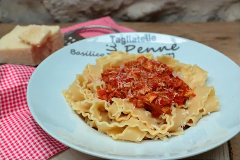 pates au thon sauce au poivron rouge