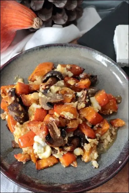 potimarron roti miel feta