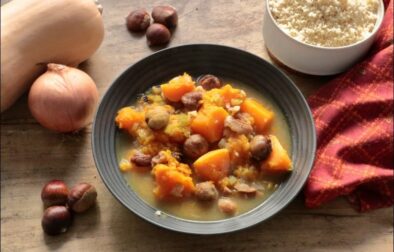 tajine de courge aux châtaignes et épices douces