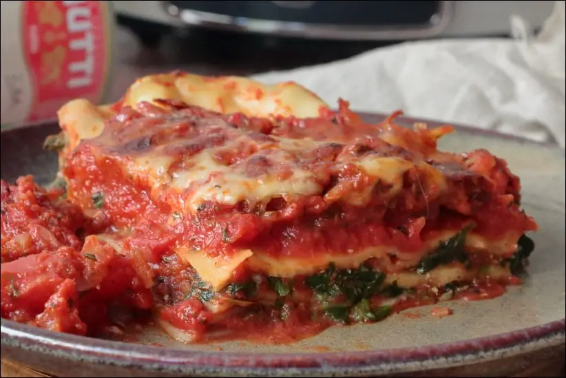 lasagnes tomates ricotta et épinards à la mijoteuse