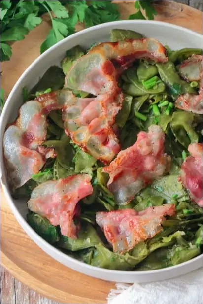 pois gourmands aux lardons