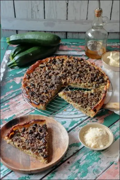 tarte courgette confite et parmesan