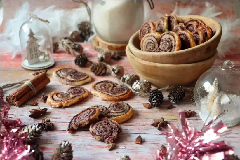 recette palmiers feuilletés de noel